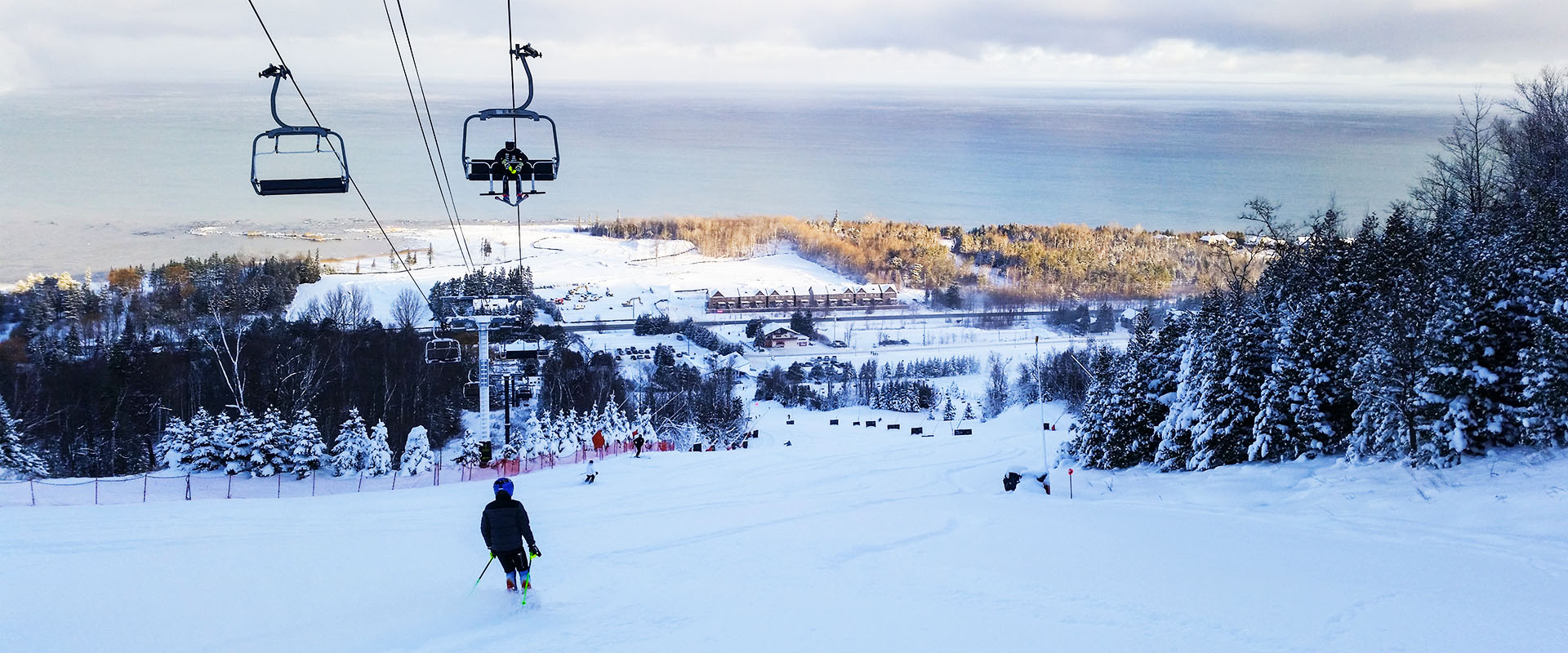 Ski hill and golf course blended together